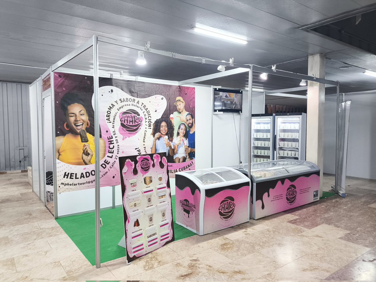 hallgraph's tweet photo. Diseño Gráfico, Arquitectónico y Montaje para CHARO Helados. FIART - Edición XXVI - 2024, La Habana, Cuba.
#hallgraph