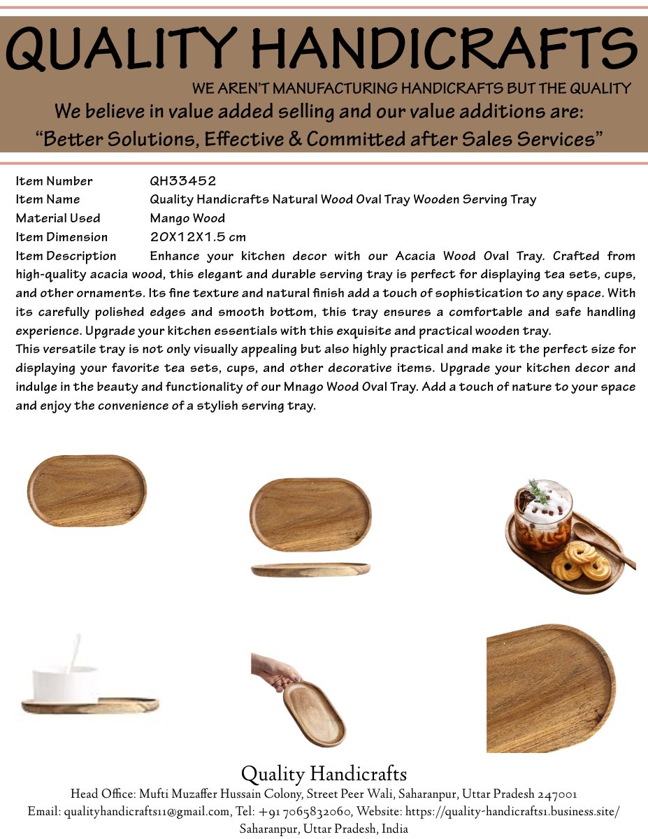 qualitycrafts0's tweet photo. This versatile tray is not only visually appealing but also highly practical. It measures 20 * 12 * 1.5cm, making it the perfect size for displaying your favorite tea sets, cups, and other decorative items.
#servingtray #woodentrays #coffeetray #kitchendecor #diningdecor #quality https://t.co/1qOiBbnZrf