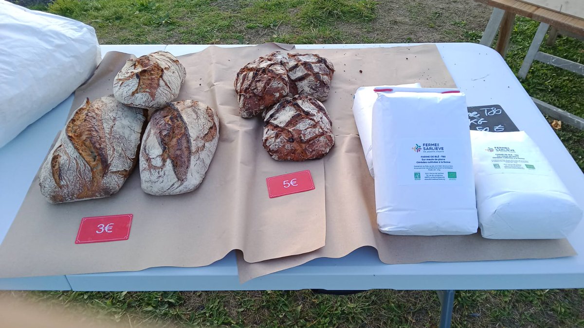 Demain matin 9h30-12h30 vente spéciale de légumes et pains
Pour en savoir plus : fermedesarlieve.org