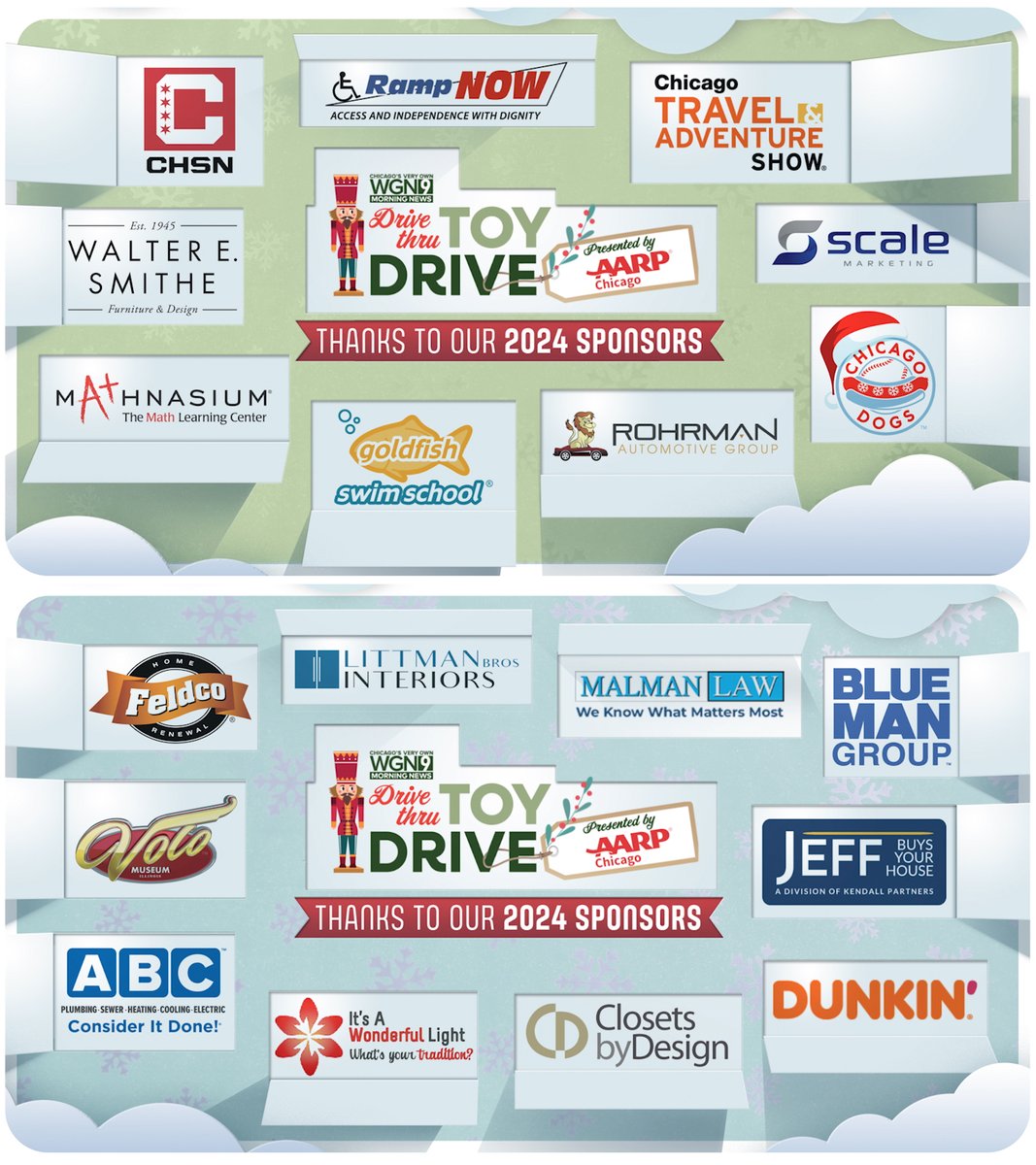 WGNTV (@wgntv) on Twitter photo The 22nd annual <a href="/WGNMorningNews/">WGN Morning News</a> drive-thru toy drive is wrapping up. Special thanks to all of our sponsors. Now thru December 31 text TOY to 97999. WGN-TV Family Charities via McCormick Foundation matches $.50 on the $. Proceeds go to <a href="/OTSC/">Off The Street Club</a> & Christmas in the Wards. #WGNToyDrive The 22nd annual <a href="/WGNMorningNews/">WGN Morning News</a> drive-thru toy drive is wrapping up. Special thanks to all of our sponsors. Now thru December 31 text TOY to 97999. WGN-TV Family Charities via McCormick Foundation matches $.50 on the $. Proceeds go to <a href="/OTSC/">Off The Street Club</a> & Christmas in the Wards. #WGNToyDrive