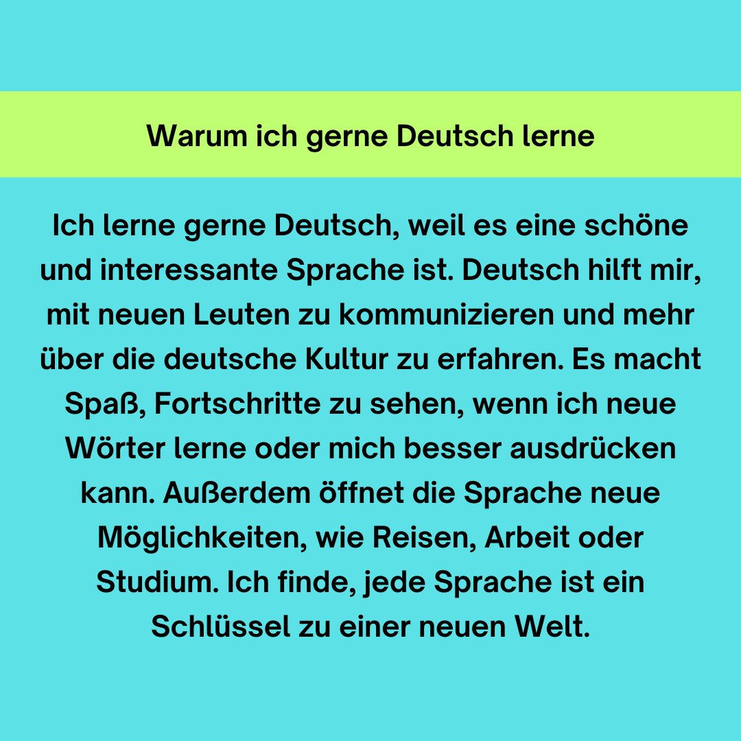 Deutsch lernen
Deutsch lesen
Deutsch sprechen
#learngerman #deutschlernen #deutsch #german #germanlanguage #germany #deutschkurs #deutschland #learninggerman #deutschesprache #wortschatz #deutschalsfremdsprache #languagelearning #almanca