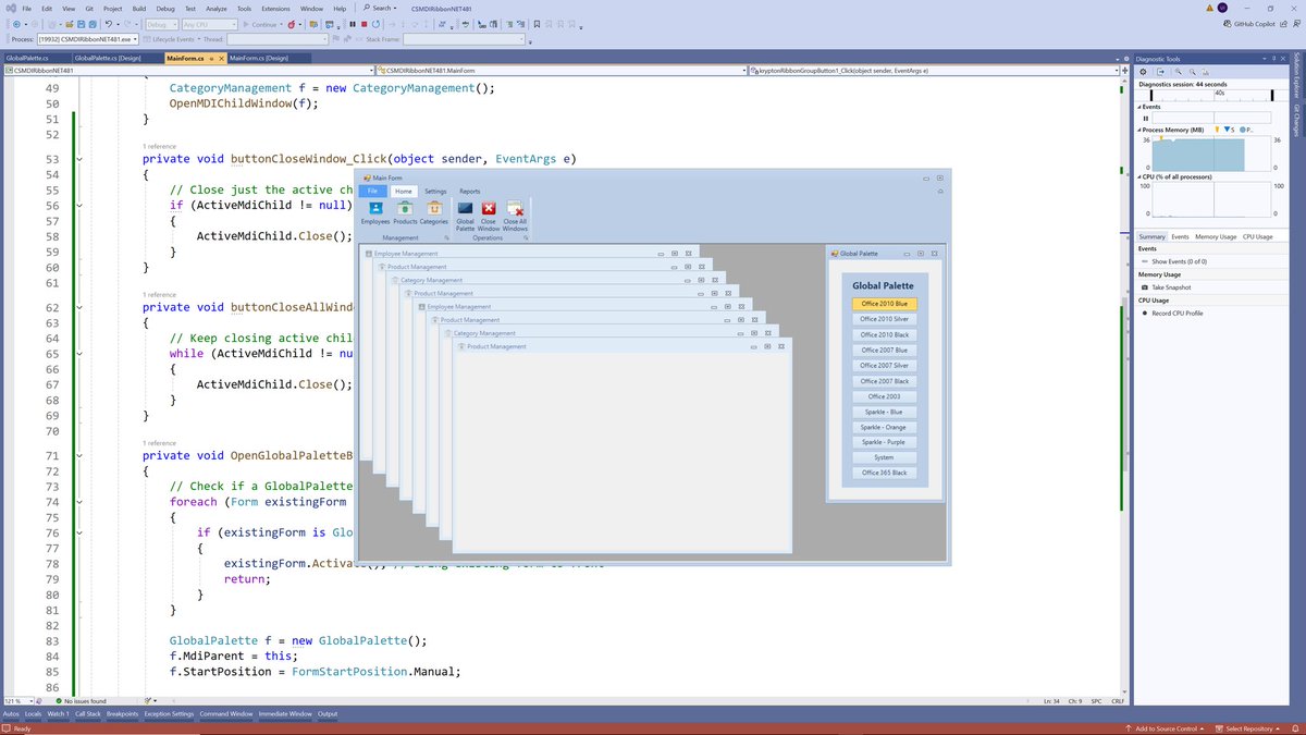 IBasskung's tweet image. Modern Desktop App แบบ Ribbon UI (Set 1)
🚀 Elevating legacy WinForms with a modern Desktop App Ribbon UI Theme – proof that classic frameworks can still deliver cutting-edge user experiences! 🖥️✨ #DotNet #WindowsDevelopment