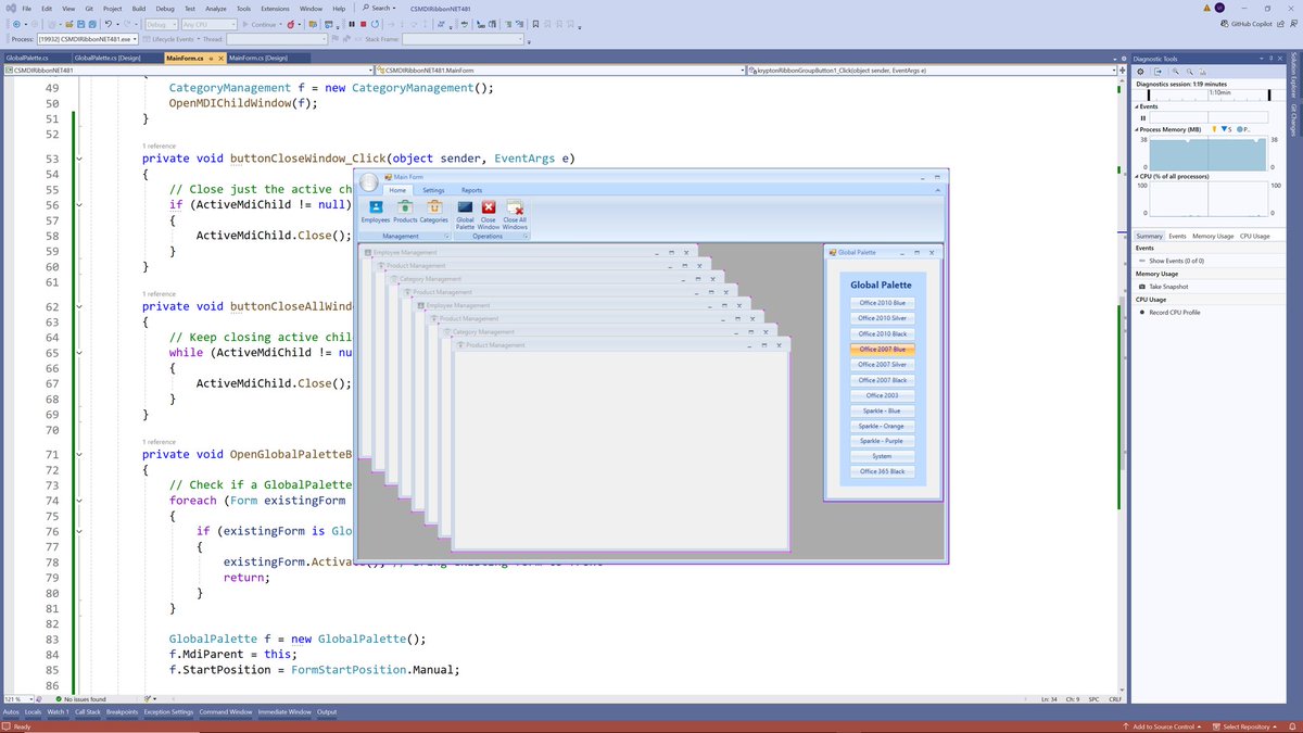 IBasskung's tweet image. Modern Desktop App แบบ Ribbon UI (Set 1)
🚀 Elevating legacy WinForms with a modern Desktop App Ribbon UI Theme – proof that classic frameworks can still deliver cutting-edge user experiences! 🖥️✨ #DotNet #WindowsDevelopment
