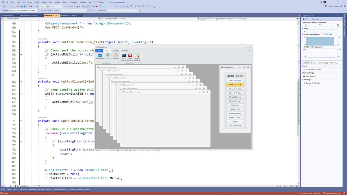 IBasskung's tweet image. Modern Desktop App แบบ Ribbon UI (Set 1)
🚀 Elevating legacy WinForms with a modern Desktop App Ribbon UI Theme – proof that classic frameworks can still deliver cutting-edge user experiences! 🖥️✨ #DotNet #WindowsDevelopment