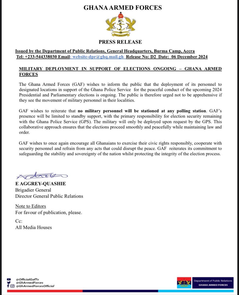 ghana_airforce's tweet photo. PRESS RELEASE https://t.co/LX22vryiQv