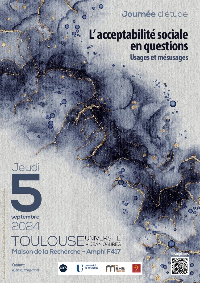 📢 #VendrediLecture | Retour sur la Journée "L'acceptabilité sociale en questions. Usages et mésusages" qui s'est déroulée le 5 septembre 2024

📔 Les supports des communications des intervenant·es sont à présent disponibles sur le site de l'événement : 
acceptabilite.sciencesconf.org