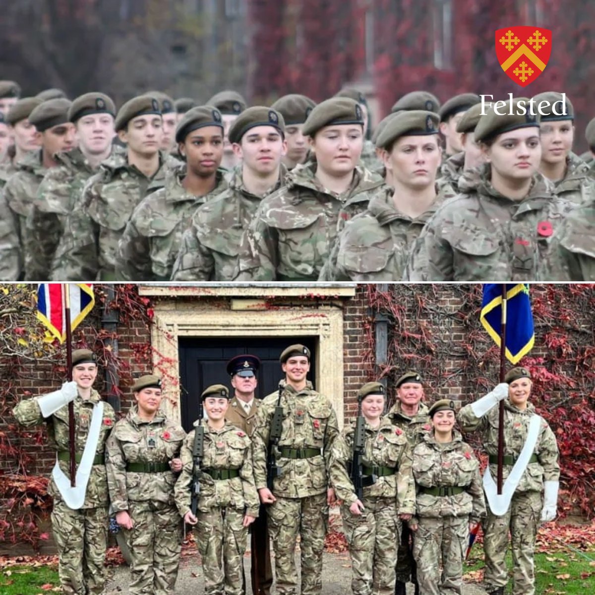 🌿🏕️ An eventful Autumn term for <a href="/FelstedCCF/">Felsted CCF</a>! From a challenging 24hr exercise in Colchester to a moving Remembrance parade, our cadets have shown incredible dedication. We're also excited to embed the new Army Cadets Syllabus! Read more: bit.ly/Felsted-CCF-Au…
#FelstedRespects