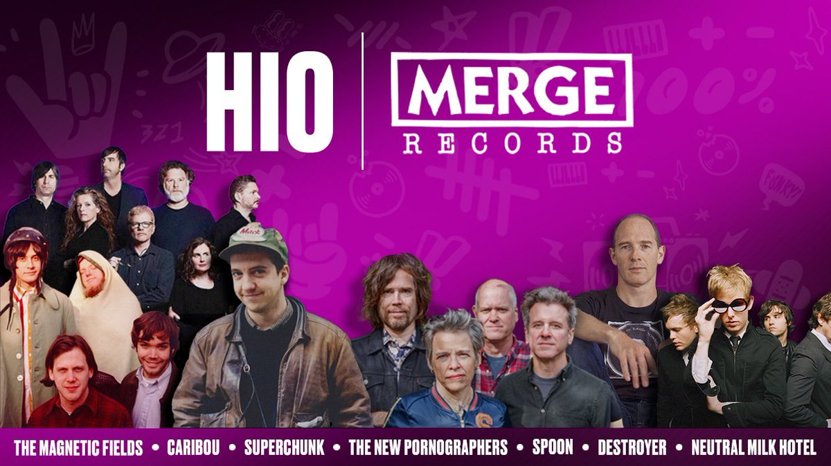 HIOmusicapp's tweet photo. HIO music is thrilled to annouce we are teaming up with @mergerecords !!

We’ll be featuring our favourite Merge releases in the coming weeks for what we’ve christened as #MergeMonth 🔥

Here’s a taste of some of the amazing bands & artists 👇

@TheMagFields @caribouband
@superchunk @TheNewPornos
@spoontheband @ShitDBejarSays