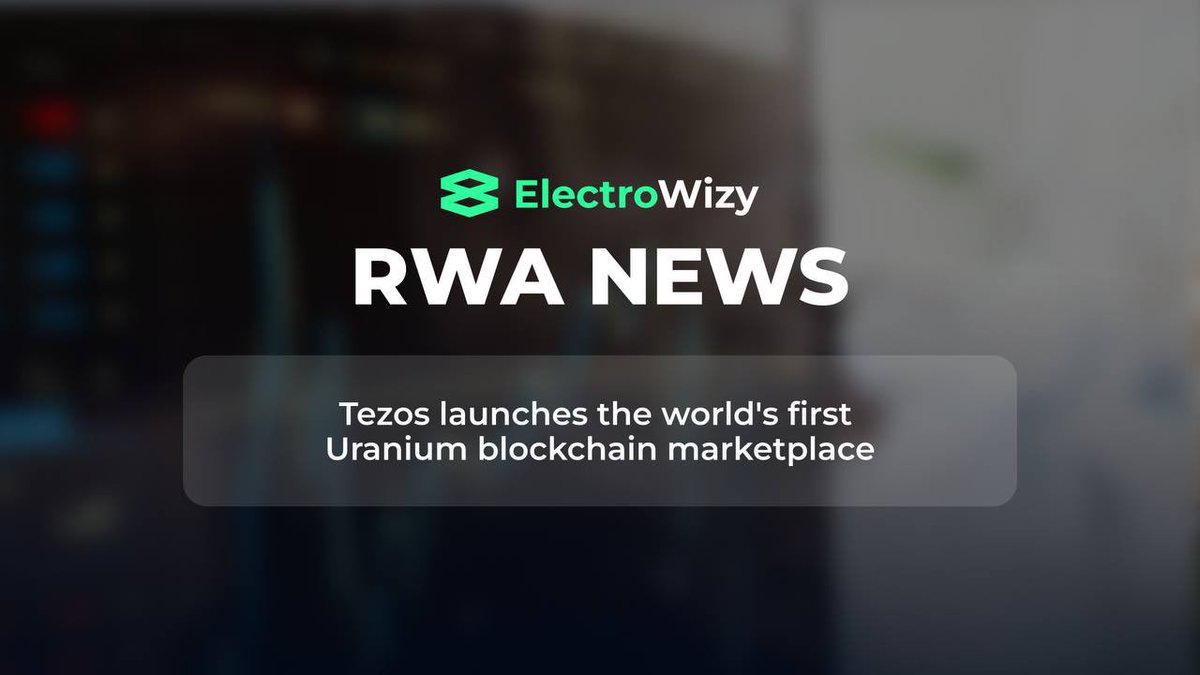 ⚡️ Tezos launches the world's first Uranium blockchain marketplace

📈 The platform presents itself as a blockchain-based decentralized application for uranium trading and aims to lower the entry barriers for investors. 

🔗 Read the full article by CoinTelegraph to learn more