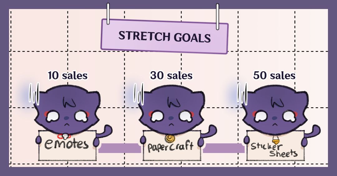 scarameowsadven's tweet image. Oh no, why are the little meows upset? 🥺

✨Help the poor scarameow reach at least 50 sales! Scarameow promises to reward everyone who bought the full bundle from the store with their gifts!✨

 Note: A reminder that everything in the store are digital.

#scarameow