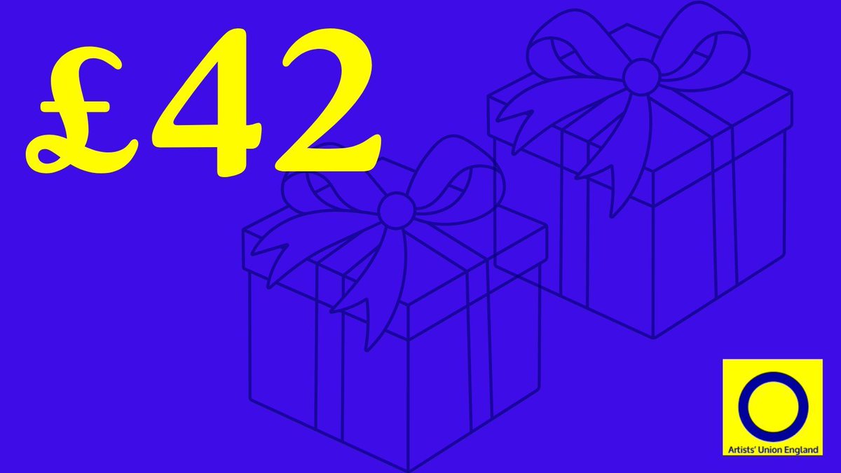 Not sure what to gift your lovely artist friend this holiday season? How about £42 so that they can benefit from the support, resources and solidarity that comes with joining AUE! They'll join over 1600 members fighting for artists' rights. buff.ly/41S3v0a