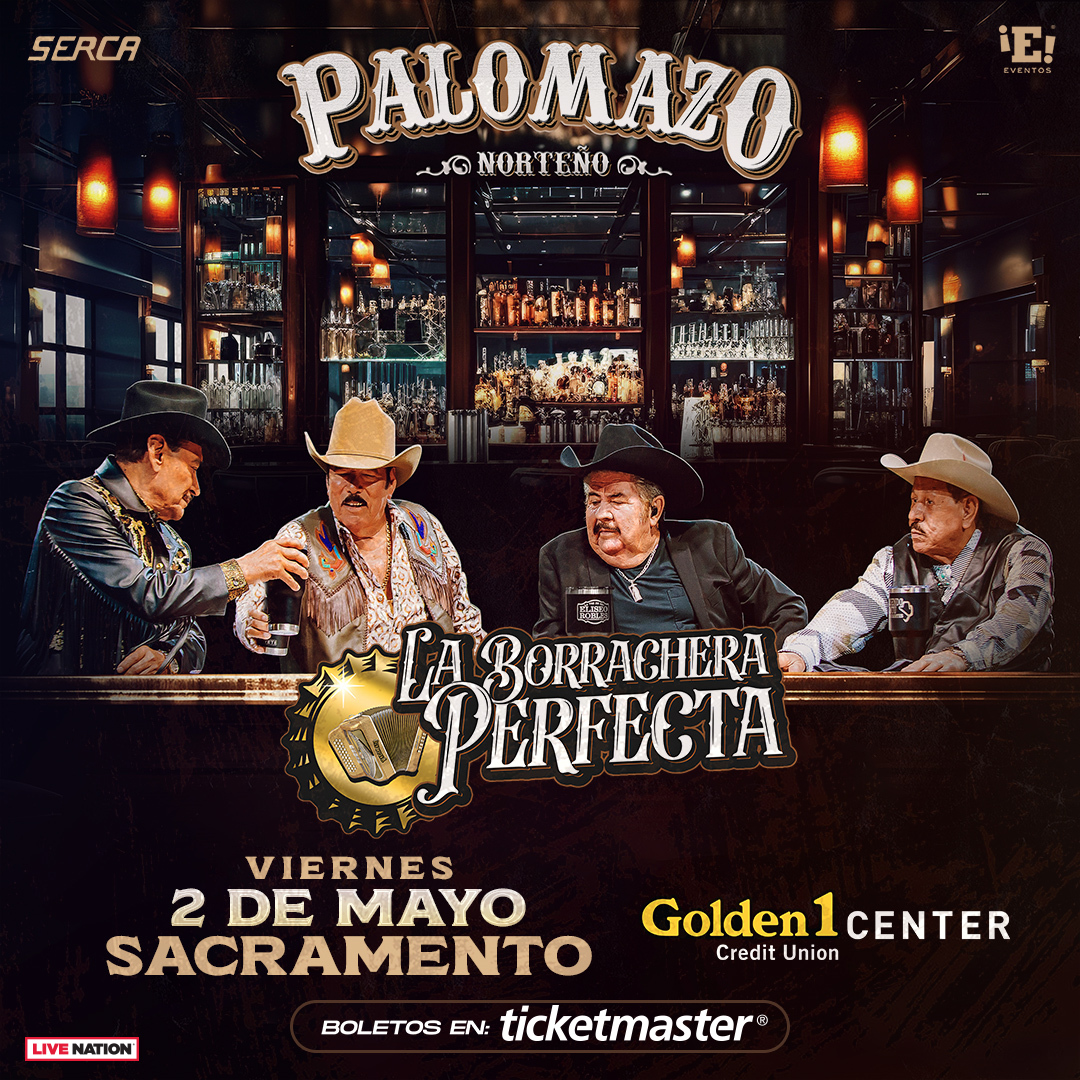 Golden1Center's tweet photo. Tickets for Palomazo Norteño's La Borrachera Perfecta Tour on May 2, 2025 are on sale now!  
  
🎟️: https://t.co/Ou0krYVPKC https://t.co/KkPKEnDoe2