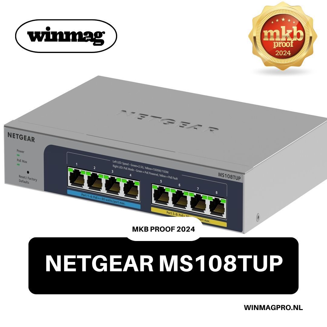 📶 NETGEAR WBE710: Supersnel WiFi 7 (9,4 Gbps) met PoE+ en eenvoudig beheer. Ideaal voor kantoren en werkplekken. 🚀 
Lees verder👇 
buff.ly/4iphPoM 

<a href="/netgear_benelux/">NETGEAR_BeNeLux</a> <a href="/NETGEAR/">NETGEAR</a> 
#MKBProof2024