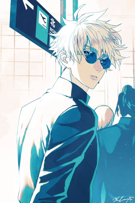五条先生お誕生日おめでとうございます!過去絵でお祝いさせてくださいm(__)m#五条悟誕生祭2024 #五条悟生誕祭2024 