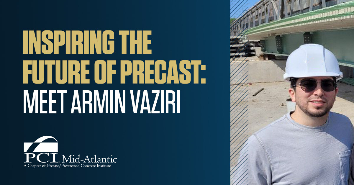 PCIMidAtlantic's tweet photo. Armin Vaziri’s journey shows how education and hands-on experience can create the next generation of #precastprofessionals. Read his story in the Fall 2024 PCI Ascent issue: https://t.co/h4VUZY1Nsd
#PrecastConcrete https://t.co/1ya4ZQXB5K