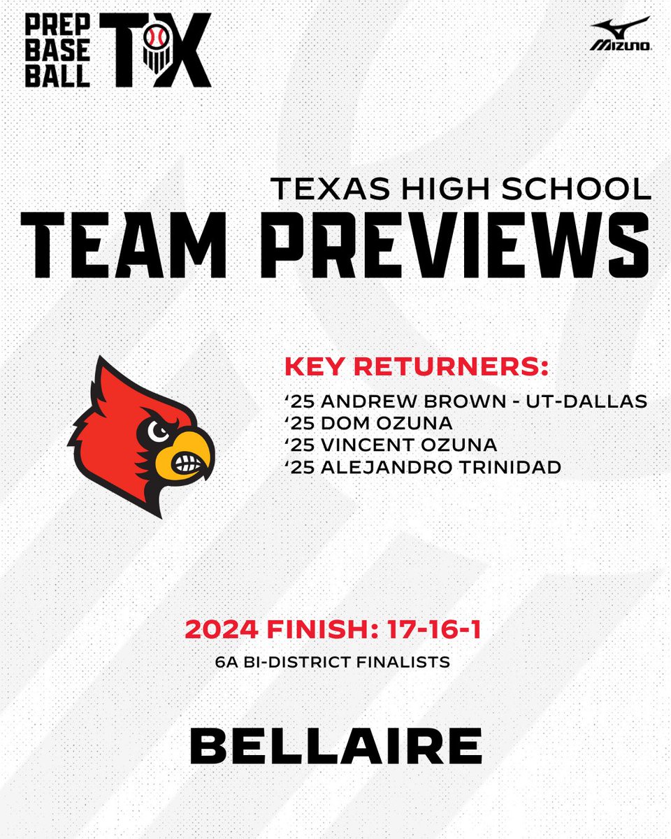 𝟐𝟎𝟐𝟓 𝐓𝐞𝐚𝐦 𝐏𝐫𝐞𝐯𝐢𝐞𝐰: 𝐁𝐞𝐥𝐥𝐚𝐢𝐫𝐞 

+ Coach Ozuna's squad will feature 17 seniors, including four players who were All-District in 2024.

+ Key Returners, Team Outlook, and more, within.👇

📝: loom.ly/r3Nc8qw