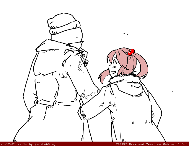 #これを見た人は去年の12月の画像を貼る 