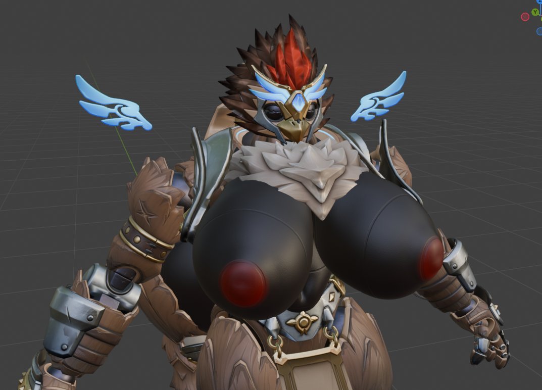 This is not a full project (yet?)
but someone asked about the Gryphon Orisa in a lewd version, so I thought "lemme just try that real quick with my base"