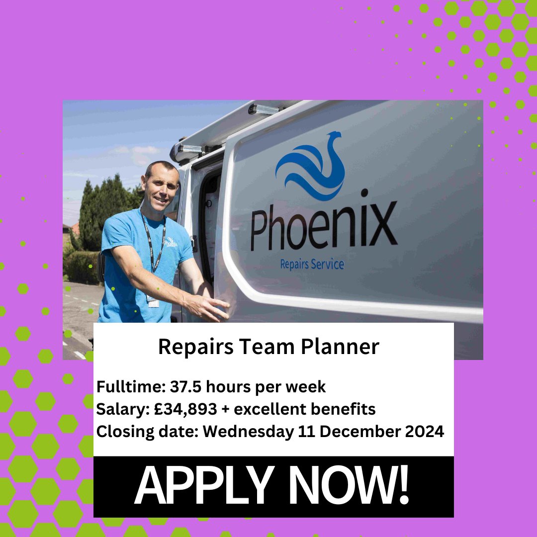 We have an exciting job opportunity for a Repairs Team Planner to join our Repairs team.

In this role, you will be responsible for planning the daily workload of operatives using IT systems and much more.

For more information  bit.ly/4imwCQY