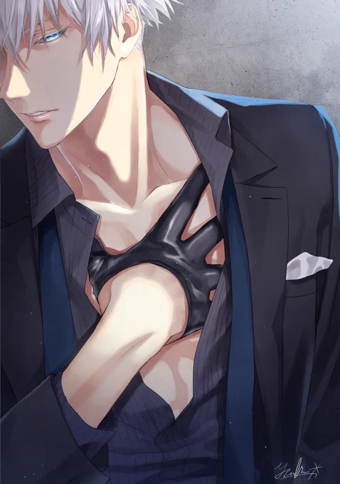 五条先生お誕生日おめでとうございます!過去絵でお祝いさせてくださいm(__)m#五条悟誕生祭2024 #五条悟生誕祭2024 
