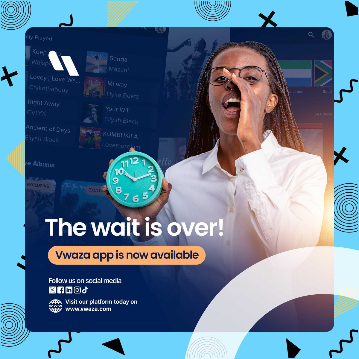 VwazaMultimedia's tweet photo. Drum roll🥁

The wait is finally over, we are excited to let you know that the app is officially available for Android users.

https://t.co/2NPnya3tjL

#thefutureofstreaming
#Wozafriday
#vwazaapp https://t.co/4qUmdQJIIS