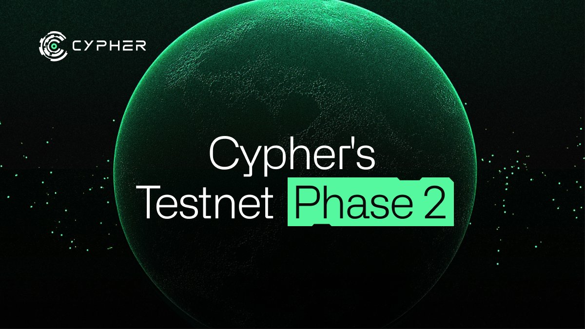 The second phase of Cypher Testnet has launched and is open to all.

Complete each activity to earn more points and bonus multipliers:

- Retrieve DEAI and eDEAI from the faucet
- Conduct standard or encrypted transactions
- Utilize the UI to deploy eERC20 and stake

👉