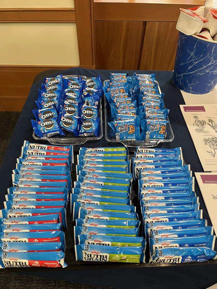 Visit the library lobby to grab snacks, swag, and coloring sheets/pencils from the Historical Collections table today between 11:00am and 1:00pm!