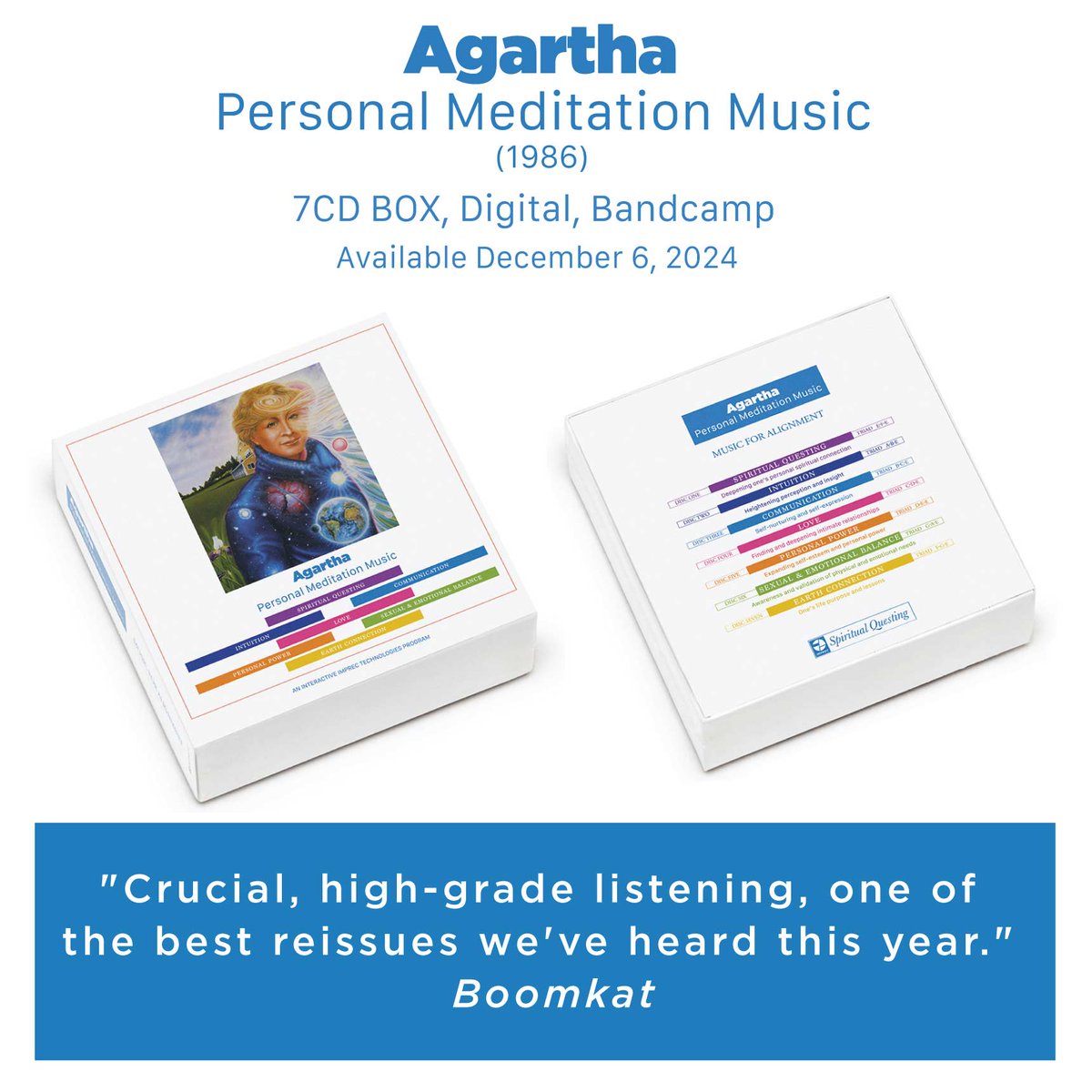 Officially available today. 

Grab a copy of these time-stopping electronic compositions from the early 80's and find out why Boomkat called this "one of the best reissues we've heard this year." 

imprec.bandcamp.com/album/agartha-…