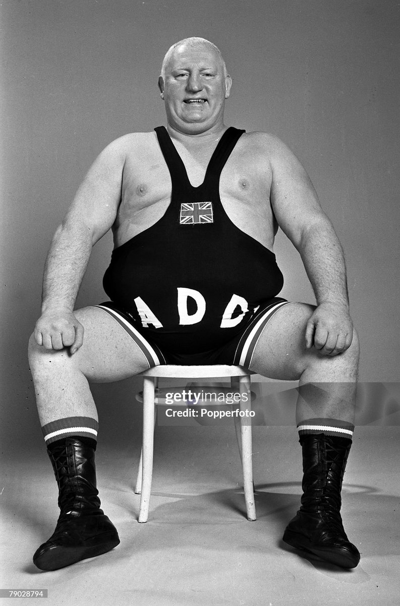 shitbritishpics's tweet photo. Sport. Wrestling. England. 13th February 1979. British wrestler Big Daddy. (1979) https://t.co/XvhDmc7g4x