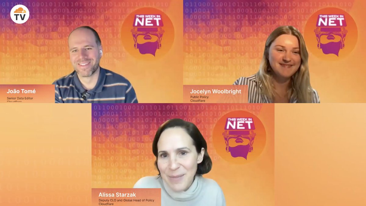CloudflareTV's tweet image. A new #ThisWeekInNET is live! Today’s episode looks at the complexity of 2024 global elections and how Cloudflare helped with cybersecurity. Watch now >> cloudflare.tv/this-week-in-n… @Emot #CloudflareTV #Election #Voting #Cybersecurity #ProjectGalileo #ProjectAthenian