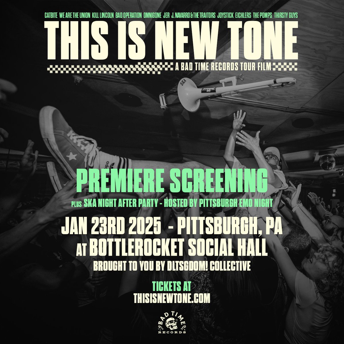DLTSGDOM! Collective (@dltsgdomshows) on Twitter photo ON SALE NOW: The Pittsburgh Premiere Screening of THIS IS NEW TONE followed by a Ska Night After Party 1/23 at <a href="/BottlerocketPgh/">Bottlerocket Social Hall</a>!!
TICKETS: app.opendate.io/e/this-is-new-… ON SALE NOW: The Pittsburgh Premiere Screening of THIS IS NEW TONE followed by a Ska Night After Party 1/23 at <a href="/BottlerocketPgh/">Bottlerocket Social Hall</a>!!
TICKETS: app.opendate.io/e/this-is-new-…