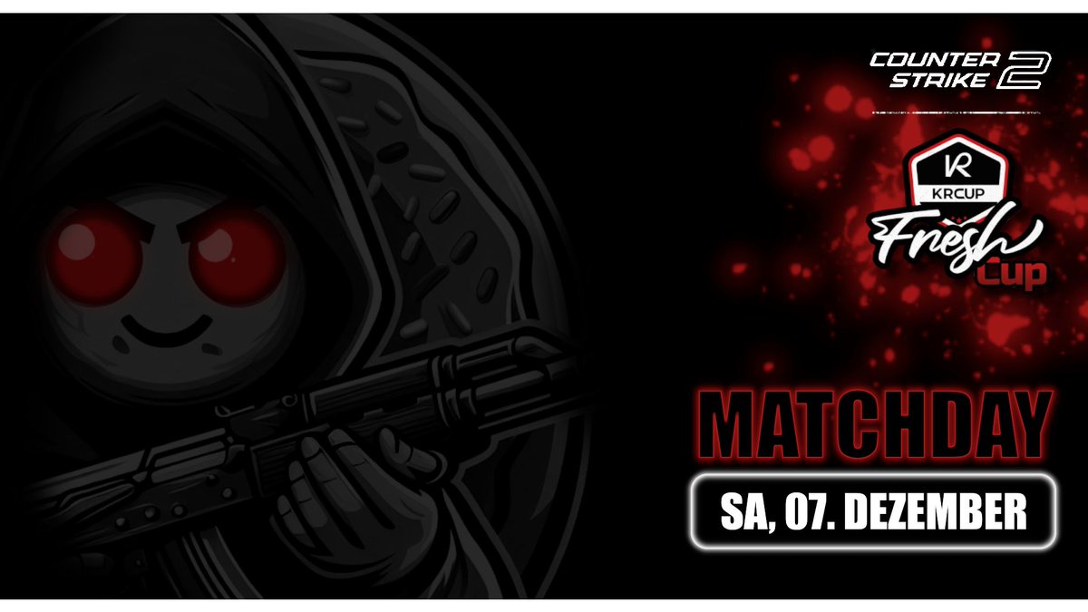 » FreshCup #4 «

Morgen ist es wieder soweit: FreshCup #4.
Wir freuen uns wieder dabei zu sein!

GL&amp;HF an alle Teilnehmer!

🗓07.12.24
⏰16:00 Uhr

📺twitch.tv/freshcs_ - <a href="/fREShCS1/">fREShCS</a>
📺twitch.tv/tube_y0u - <a href="/tube_y0u/">TubeYou</a> 
📺twitch.tv/TaiKahar - <a href="/TaiKahar/">Tai Kahar</a>