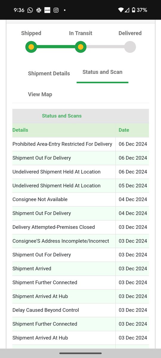 seal__7's tweet photo. @BlueDartCares Everyday there is a new reason for not delivering the product, no replies to emails. I am going to report this to Apple and let them know that they should consider a different courier service for delivering their products. Unlike you they have good customer support https://t.co/5tTHIIL6bc