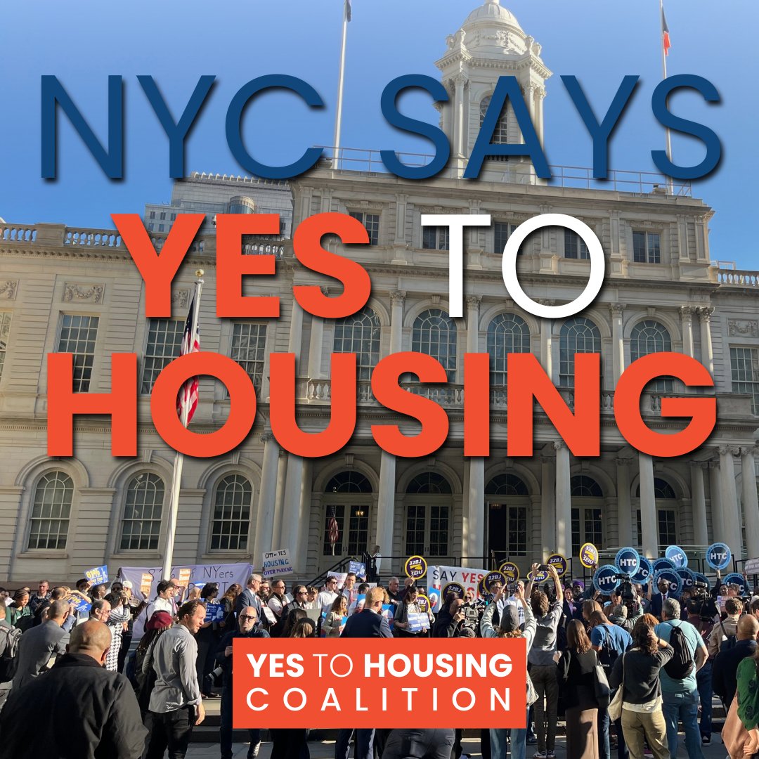 theNYHC's tweet photo. It’s official: NYC just said #YestoHousing! Thank you to @NYCSpeaker Adams, @NYCMayor and @NYCCouncil for a new era of housing. #CityofYes & #CityforAll will create 80k new homes and make NYC more affordable & accessible for all. Today we celebrate a better future for all New Yorkers.
https://t.co/NAsN0Neqio