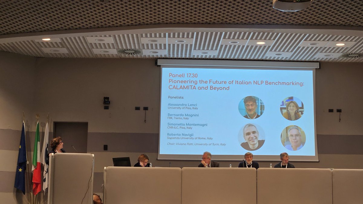 CLiC-it Conference (@clic_it_conf) on Twitter photo CALAMITA Panel - "Pioneering the Future of Italian NLP Benchmarking: CALAMITA and Beyond." with <a href="/vivi_patti/">Viviana Patti</a> Simonetta Montemagni <a href="/AlexLenci1966/">Alessandro Lenci</a> <a href="/BernardoMagnini/">BernardoMagnini</a> <a href="/RNavigli/">Roberto Navigli</a> CALAMITA Panel - "Pioneering the Future of Italian NLP Benchmarking: CALAMITA and Beyond." with <a href="/vivi_patti/">Viviana Patti</a> Simonetta Montemagni <a href="/AlexLenci1966/">Alessandro Lenci</a> <a href="/BernardoMagnini/">BernardoMagnini</a> <a href="/RNavigli/">Roberto Navigli</a>