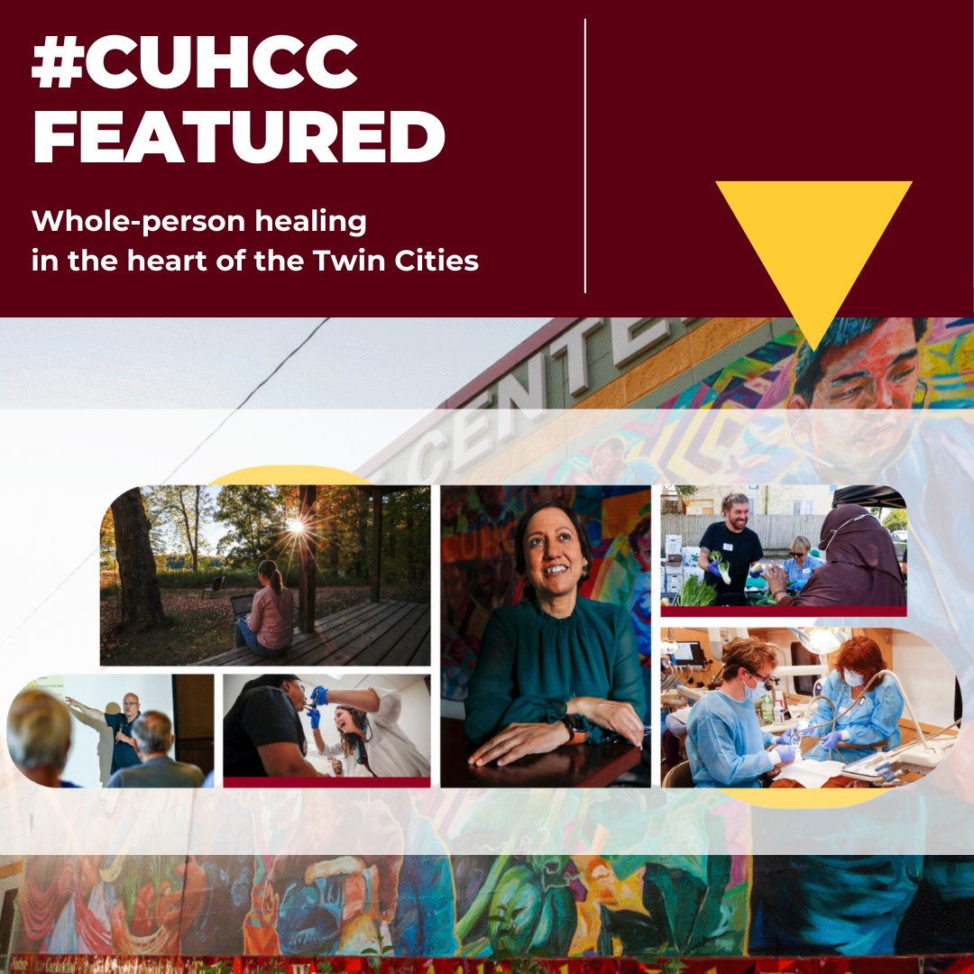 Proud to be featured as an example of the University of Minnesota’s dedication to healthcare, with a strong focus on improving access and care for the communities we serve.
Check out the latest article featuring CUHCC – ow.ly/E8RN50UlYrj