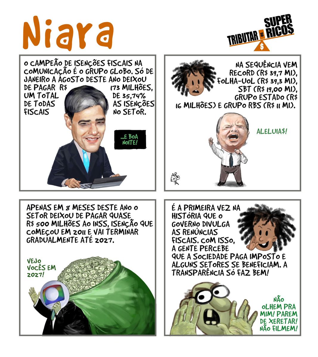RedeTVTNews's tweet photo. #TributarOsSuperRicos #TributarAGORA
🤳🏾Junte-se a nós:
👍🏽 https://t.co/haoeafTyVJ
📸 @tributar.os.super.ricos
📲 @OsTributar
💻 https://t.co/JA60lD7jyR https://t.co/ULPUZuCrVg