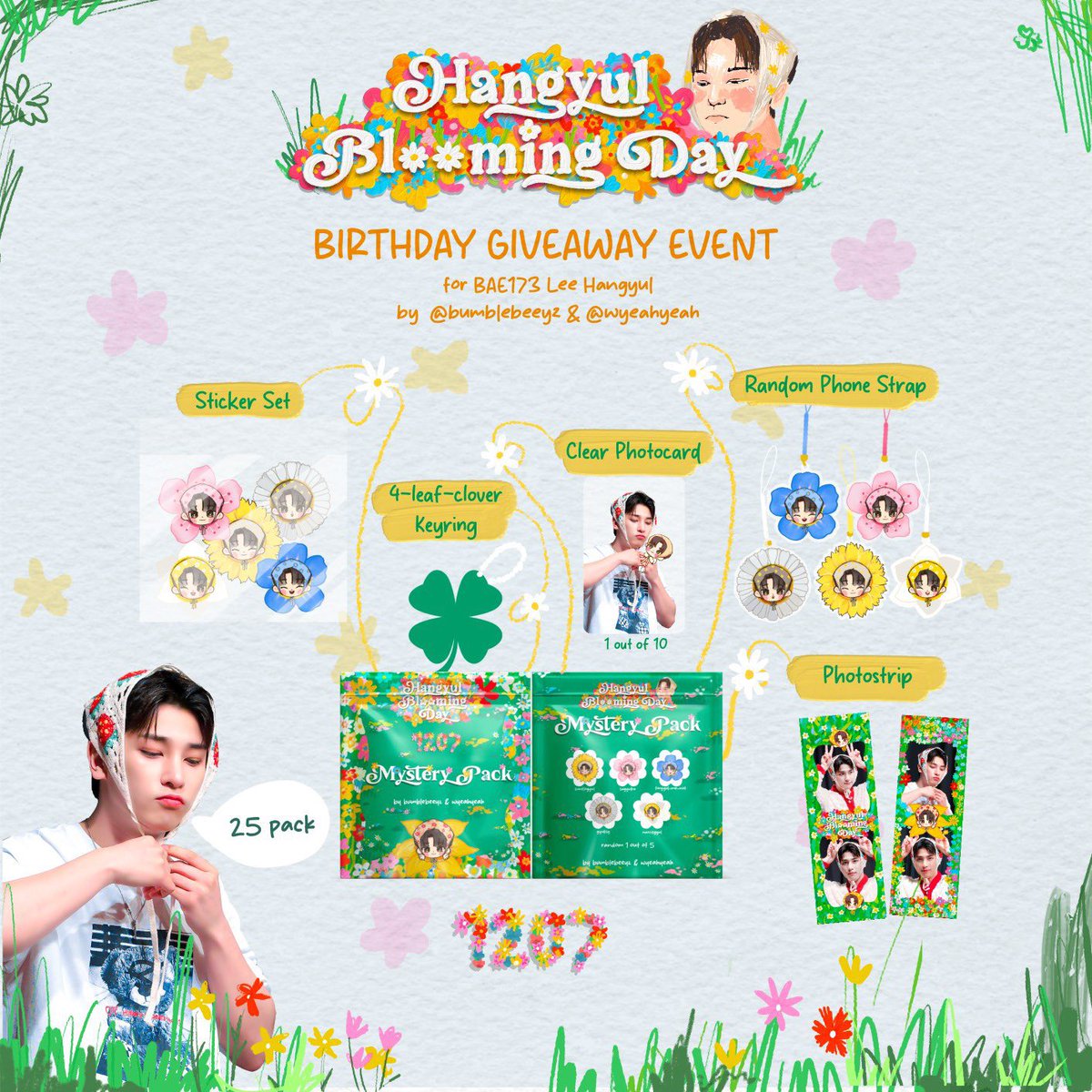oompaloompuff's tweet photo. 🌸 Hangyul Blooming Day 🌸
Birthday Giveaway Event
by @bumblebeeyz & @WYeahyeah 

Hi INA Gyullangdan, One-it, ELSE, Peaktime & Starlight Boys Enthu semua 🥰

Tahun ini aku & Yaya menyiapkan 25 Mystery Pack untuk 25 fans Hangyul yang beruntung nih 🥳

⬇️⬇️⬇️

Caranya gampang banget ‼️
RT & like tweet ini serta ceritakan kebersamaan kalian dengan Hangyul pada form berikut :

🔗 https://t.co/HvxIyPcs1Z

Event ditutup pada Minggu, 8 Des 2024, 8PM
Ramaikan ya ❤️

#우리의_가장밝은_폴라리스_이한결
#Always_With_Hangyul
#한결 #HANGYUL #BAE173 #비에이이173 #StarlightBoys #스타라이트보이즈