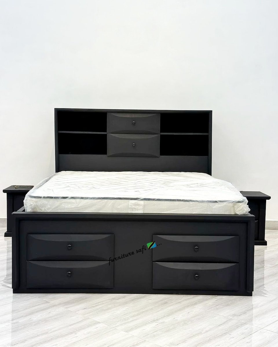 FurnitureSafi's tweet photo. *FURNITURE SAFI 🇹🇿*

✅ *BED SIZE 5/6* 

✅ *TWO BED SIDES* 

✅ *FINISHING IS MATT BLACK* 

✅ *MBAO IMETUMIKA MVULE &amp; HARD BOARD*

✅ *TSH 700K KITANDA TU NO BED SIDES* 

✅ *TSH 900K KITANDA COMPLETE NA BED SIDE ZAKE MBILI* 

 *TUNAPATIKANA KEKO FURNITURE* 
0786437672 Whatsap https://t.co/3lCgP8qxKA