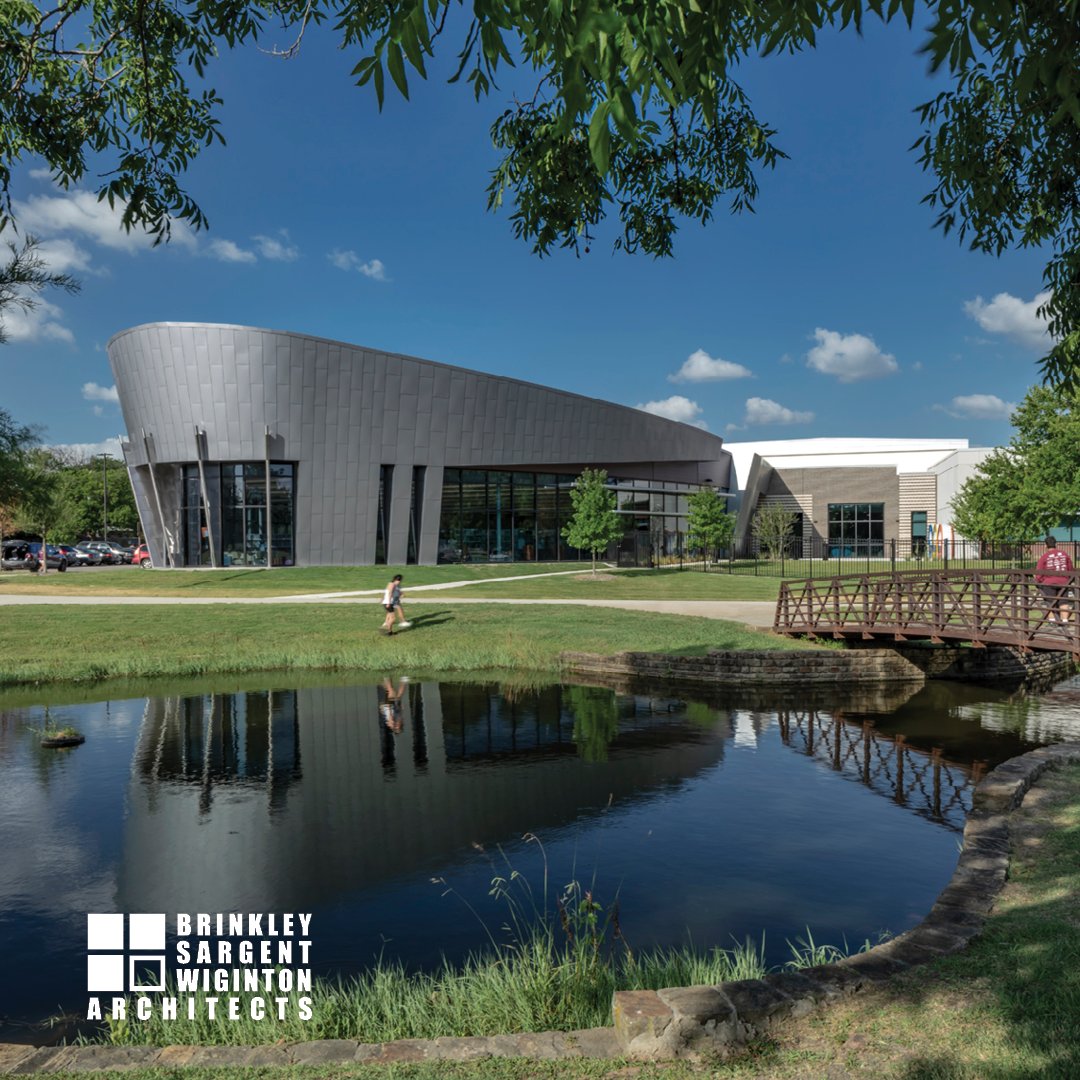 Where international retro charm meets global flair: This 47,000 SF library and recreation center is fueling East Arlington's community revival! #CelebratingDesign