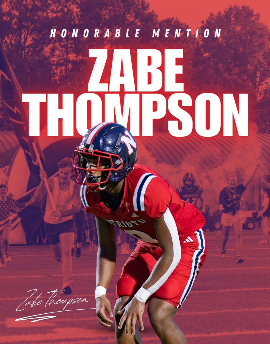 Northside Patriots FB Recruiting (@patriotrecruits) on Twitter photo Region 3-4A Honorable Mention:
Blaze Barber- WR
Noah Cline- LB
Alex Tarboro- LB
Zabe Thompson- DB
<a href="/noah_cline_08/">Noah Cline</a> <a href="/RB_Alex4/">Alex Tarboro</a>
<a href="/BigFaceSportss/">BigFaceSports, (Recruiting & Scouting)</a> <a href="/DC_Sports_706/">Coach TJ</a>
<a href="/RecruitGeorgia/">Recruit Georgia</a> @On3Recruits Region 3-4A Honorable Mention:
Blaze Barber- WR
Noah Cline- LB
Alex Tarboro- LB
Zabe Thompson- DB
<a href="/noah_cline_08/">Noah Cline</a> <a href="/RB_Alex4/">Alex Tarboro</a>
<a href="/BigFaceSportss/">BigFaceSports, (Recruiting & Scouting)</a> <a href="/DC_Sports_706/">Coach TJ</a>
<a href="/RecruitGeorgia/">Recruit Georgia</a> @On3Recruits