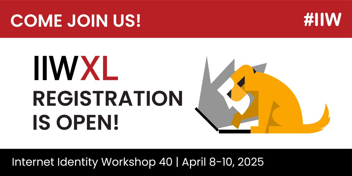 Join us for the 40th IIW April 8 - 10, 2025!
Still going strong 20 years on ~ 🚀

🐣Registration is Open! iiwxl_40.eventbrite.com