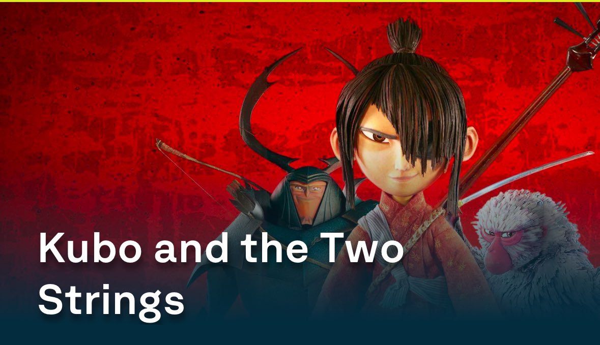 garnockmedia's tweet photo. @garnockmedia 🎬🍿 Film Friday! Animated adventure about a ‘plucky’ young kid Kubo. He summons an evil spirit, so must find his fallen samurai father’s weapons and unleash his own magical powers. Available to stream on ITVX.
@GarnockCampus https://t.co/MG5jpLtsjX