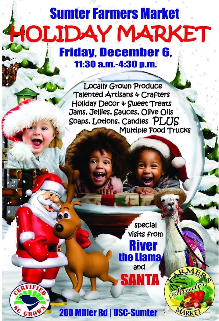 EmbellishedArt's tweet photo. Due to low temps and wind gusts today, we have ultimately decided not attend this year’s Sumter Farmers Market Holiday Market. We look forward to participating every year, but unfortunately the weather can be so unpredictable as this is an outdoor event. Shop us online 24/7! https://t.co/jPCQ4fmUOA