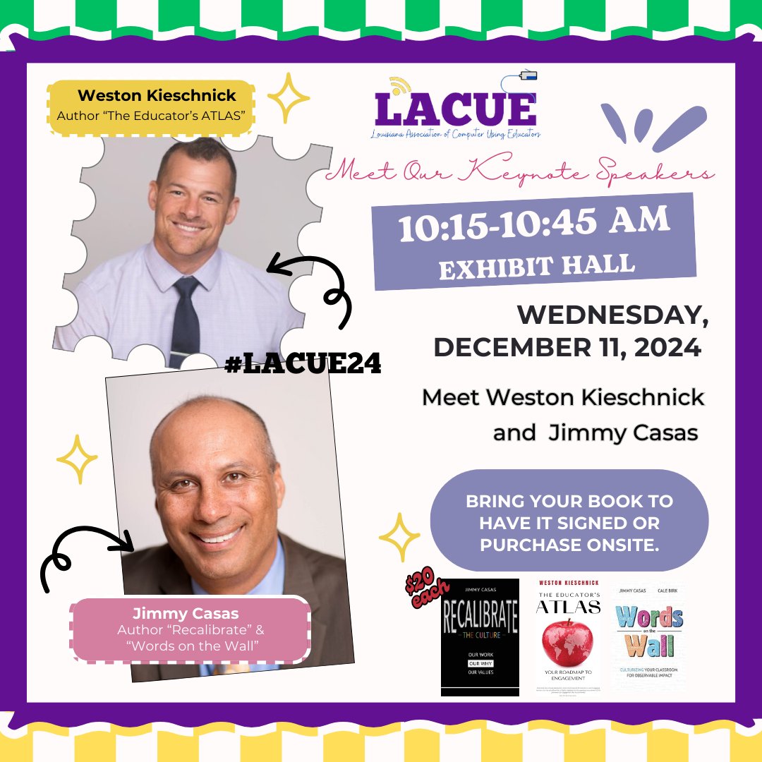 LACUE (@lacueorg) on Twitter photo Don't miss you chance to meet <a href="/Wes_Kieschnick/">Weston Kieschnick</a> and <a href="/casas_jimmy/">Jimmy Casas</a> at #LACUE24! Book Signing!! #WeAreLACUE Don't miss you chance to meet <a href="/Wes_Kieschnick/">Weston Kieschnick</a> and <a href="/casas_jimmy/">Jimmy Casas</a> at #LACUE24! Book Signing!! #WeAreLACUE