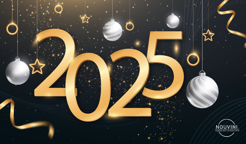 🎆 Bonne année 2025 ! 🎆

Toute l’équipe Nouvini vous présente ses meilleurs vœux ✨

🙏 Merci de faire partie de notre aventure. 

Prêts à partir ? Découvrez votre prochaine destination ici 👉 nouvini.com
#BonneAnnée
