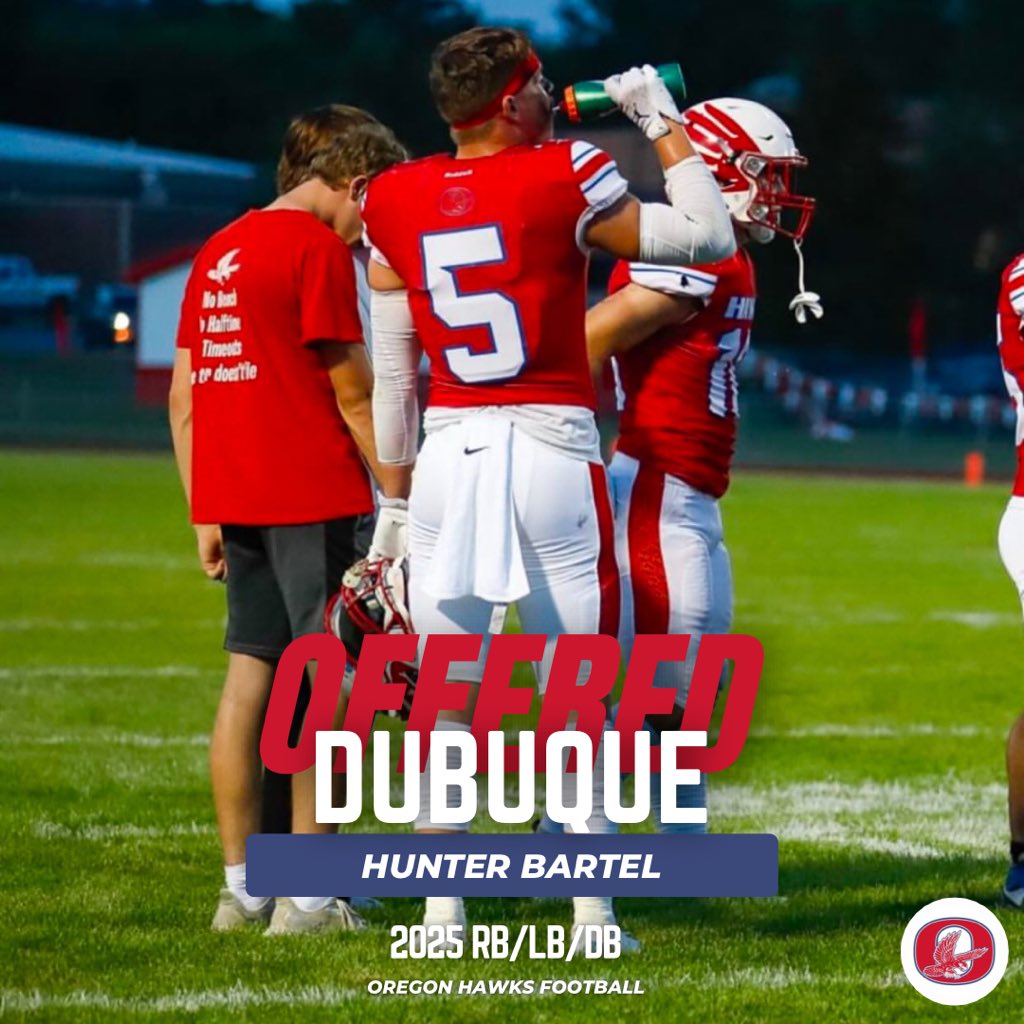 Congratulations to <a href="/bartel_hunter/">Hunter Bartel</a> on receiving an opportunity from <a href="/DubuqueFootball/">Spartan Football</a> to continue his football playing career in college.