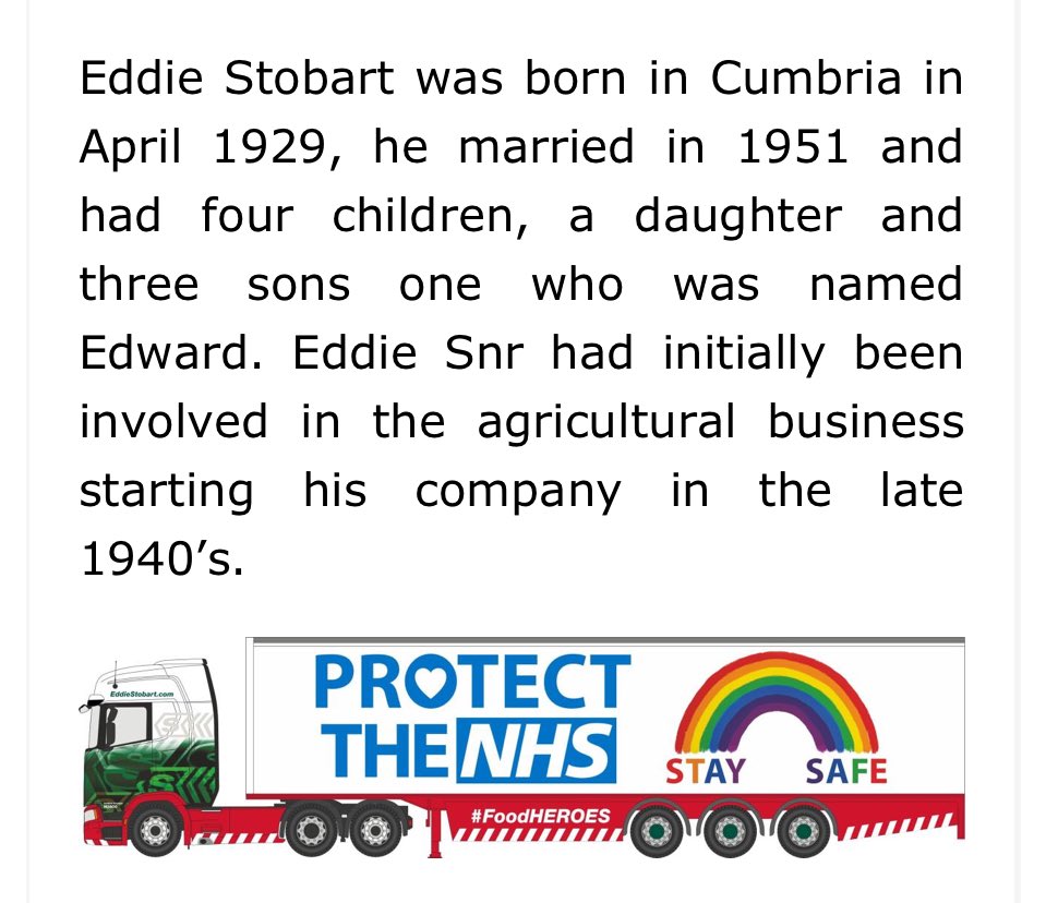cumbriaoldrural's tweet photo. #EddieStobart has sadly died he started his business in next village  #haulage #trucks https://t.co/IXWOuEc4sa