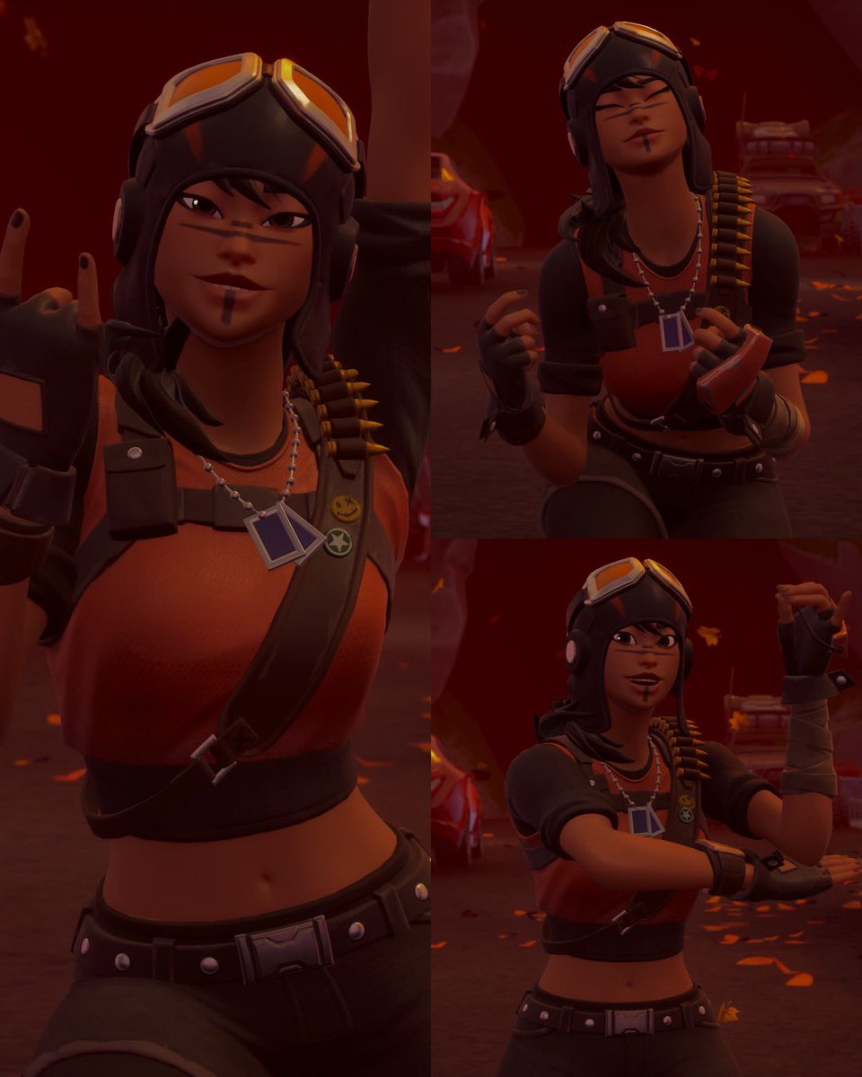 alarmruby's tweet image. | Renegade Rebel 🔥🖤 | this skin is absolutely fire! Definitely better than renegade raider ✨ | how do we feel about her? 🤭 | #fortnite #renegaderebel #alarmruby