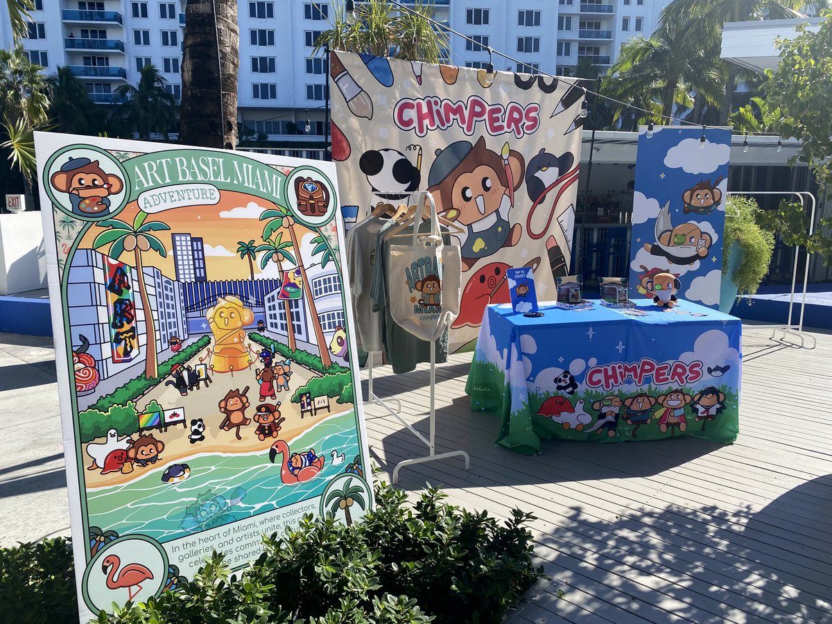 ChimpersHQ's tweet photo. !CHIMP ☀️🏝️

We’re kicking off Day 2 of Art Basel at the Gates Hotel with a full day of adventure ahead! 

Have you grabbed your Exclusive Collectible Card &amp; Goodies? 👀 https://t.co/fpjQlrxK4T